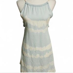 Cloth & Stone | Anthropologie Tie-Dye Swing Mini Dress In Blue Motif Size M
